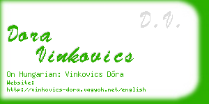 dora vinkovics business card